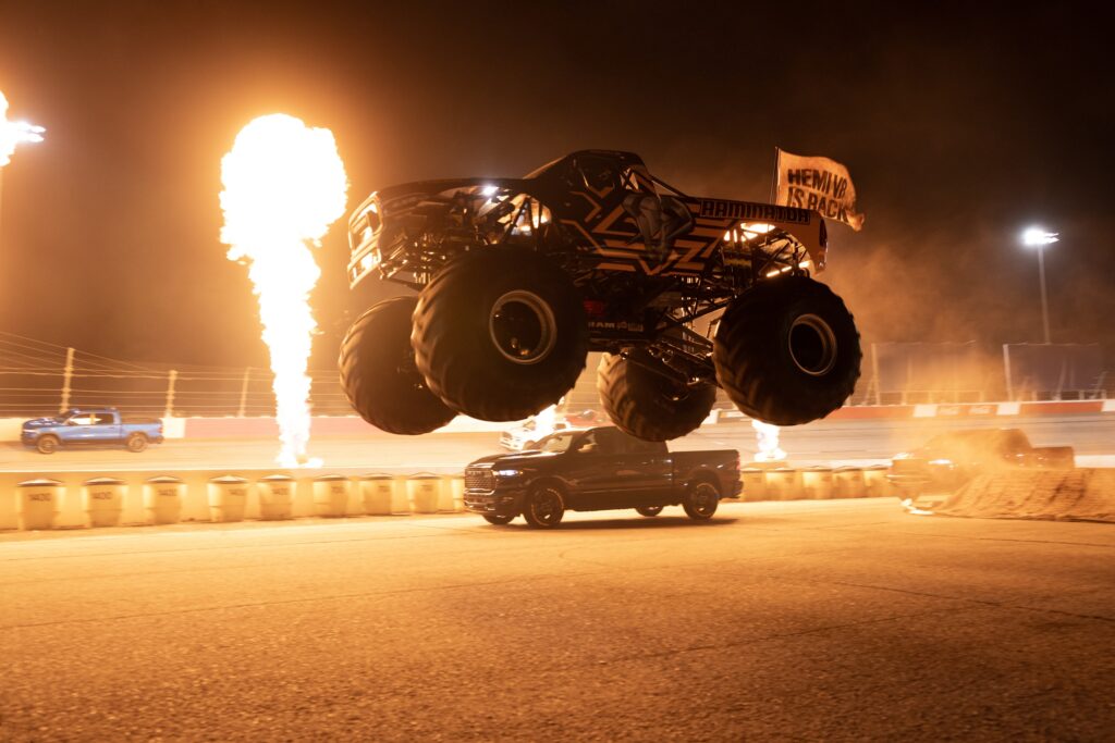 Ram launches the NASCAR concept ram 1500 truck with fire