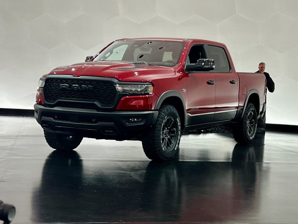 Red 2026 Ram 1500 with a Hemi