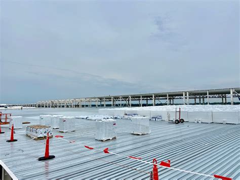 Ford blue oval city during construction