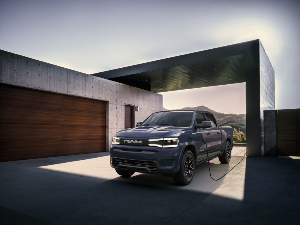 2025 Ram 1500 REV front three-quarters