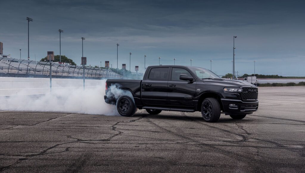 2026 Ram 1500 Black Express with HEMI® V-8 burnout