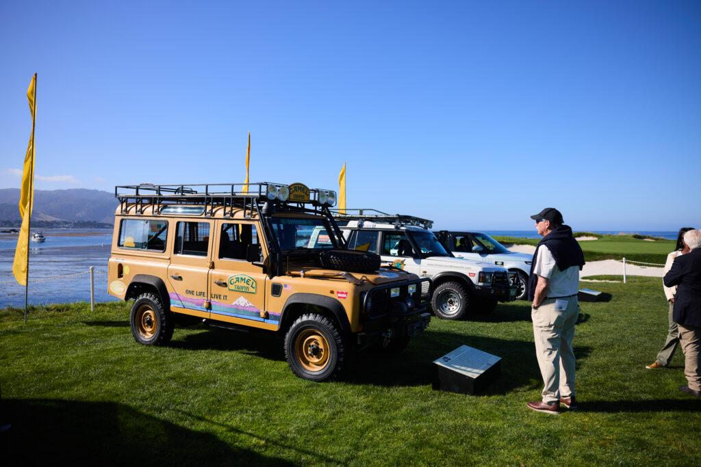 Part of the historic expedition display from Land Rover at this year's Monterey car week