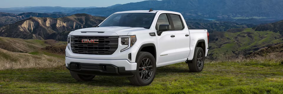2025 GMC Sierra 1500 sitting on a mountain Road on the top of mountains
