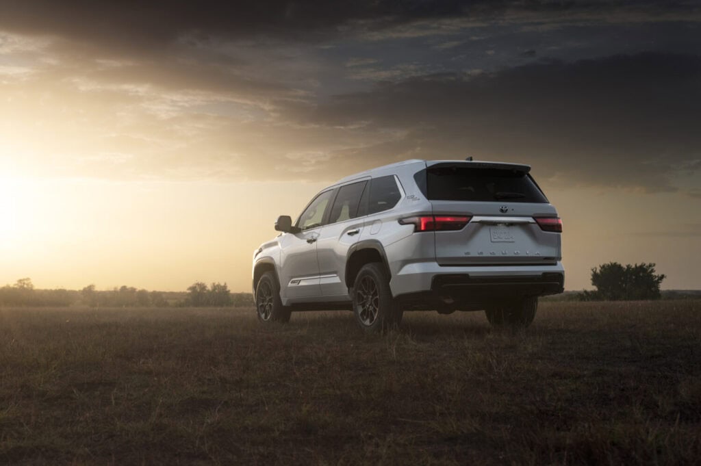 Toyota Sequoia off road at Sunset