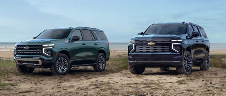 Chevrolet suburban and Chevrolet Tahoe in the desert