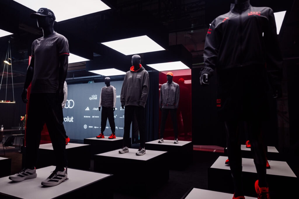 Audi's Adidas F1 Team Apparel shown in a number of different styles