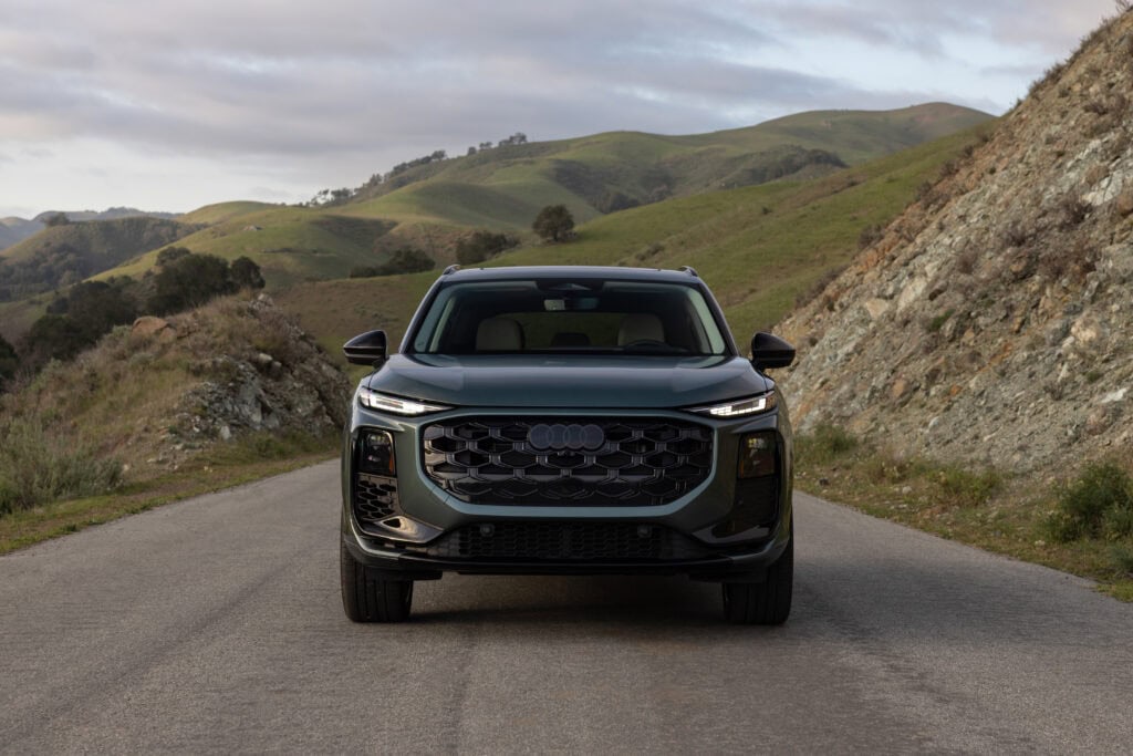 Looking straight-on at the nose of the 2026 Audi Q3