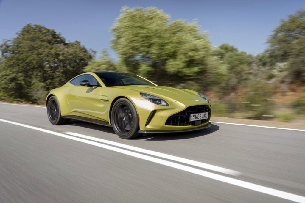 Aston Martin Vantage in Continental yellow