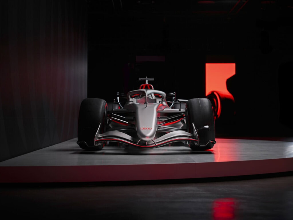 2026 Audi F1 R26 straight on shot