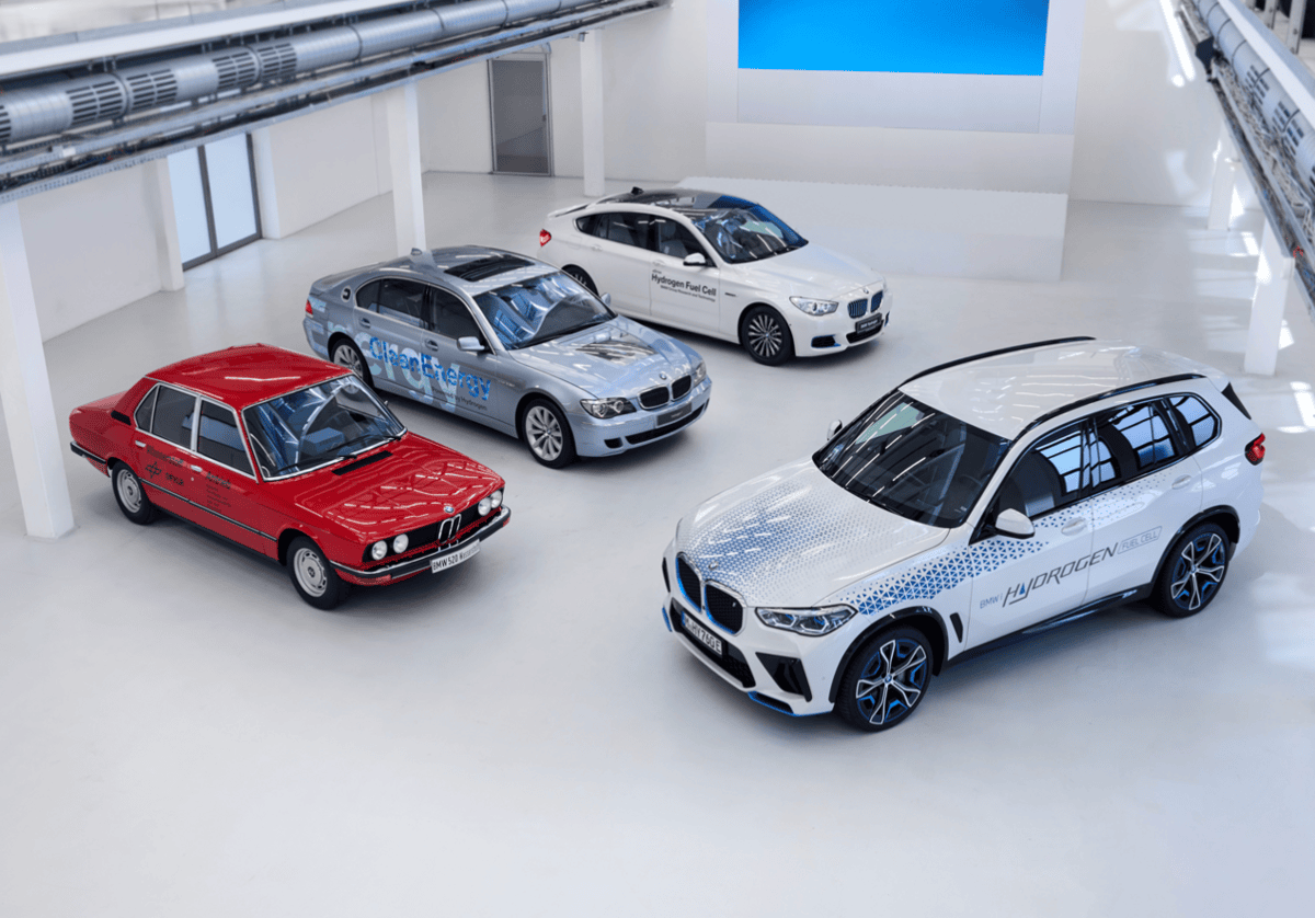 BMW's Hydrogen History and Future represented in four vehicles