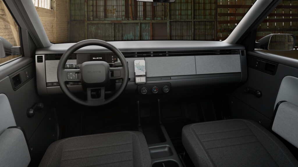 Upcoming Slate EV Pickup Truck Interior