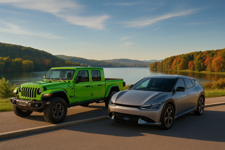 2025 Jeep Gladiator and 2025 Kia EV6
