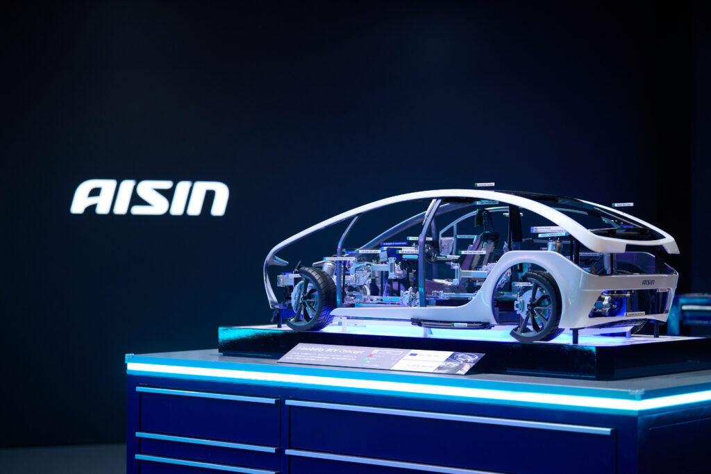 AISIN Booth at the Tokyo mobility show in Tokyo Japan