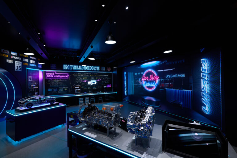 AISIN Booth at the Tokyo mobility show in Tokyo Japan