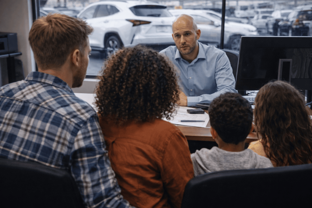 Family purchasing car