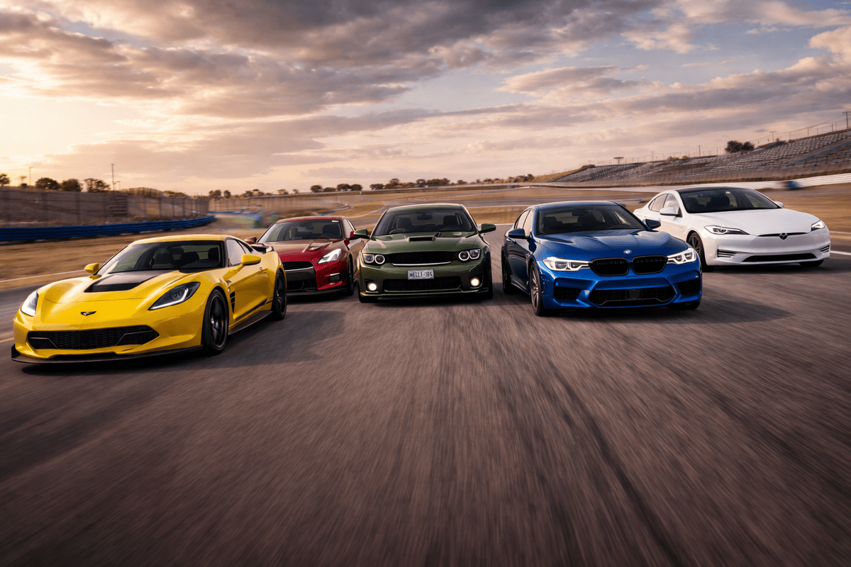 A group of some of the fastest used cars under $50k