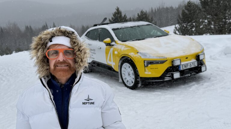 Nik Miles with Polestar 4 at the Arctic Circle track in Canada