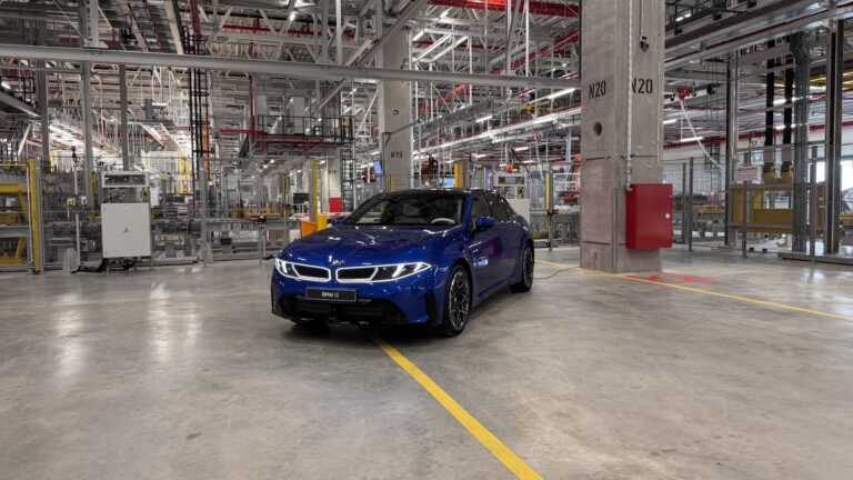 BMW i3 on the floor of Plant Munich in Germany