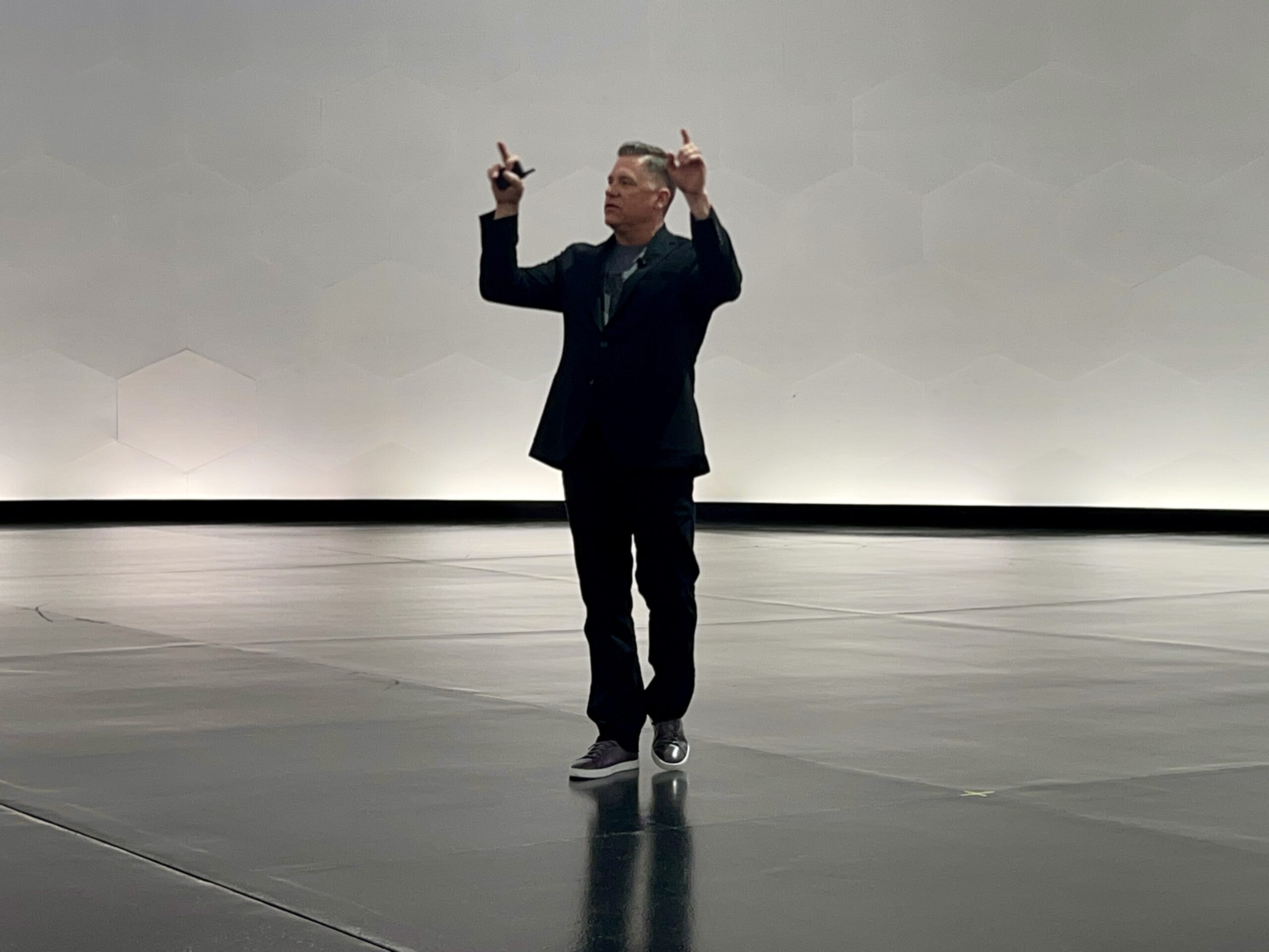 Rams CEO Tim Kuniskis presenting the new Hemi