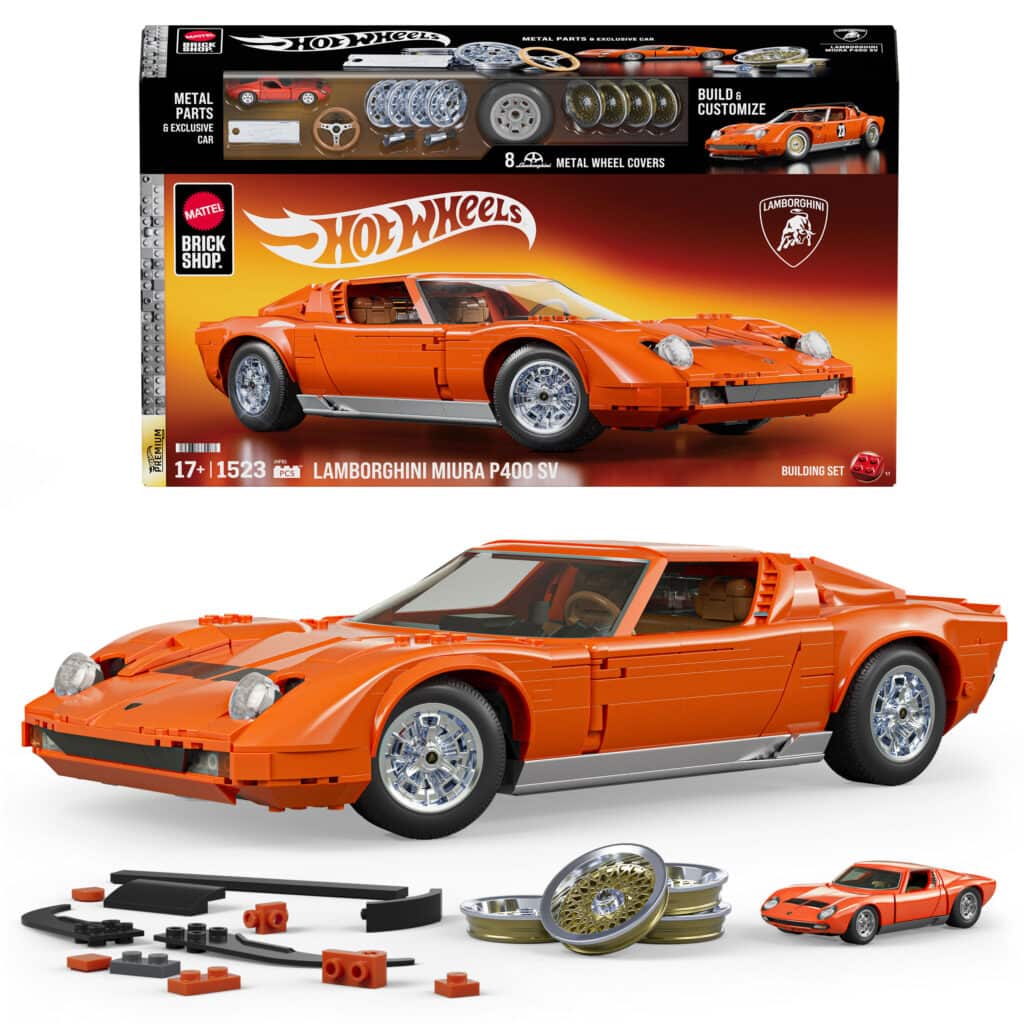 Lamborghini Miura mattel, brick shop toys