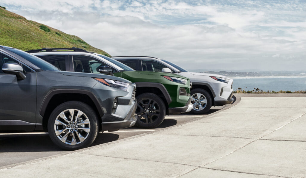 Row of New 2025 Toyota Rav4's