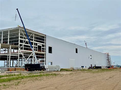 Ford's blue oval city factory in the building process