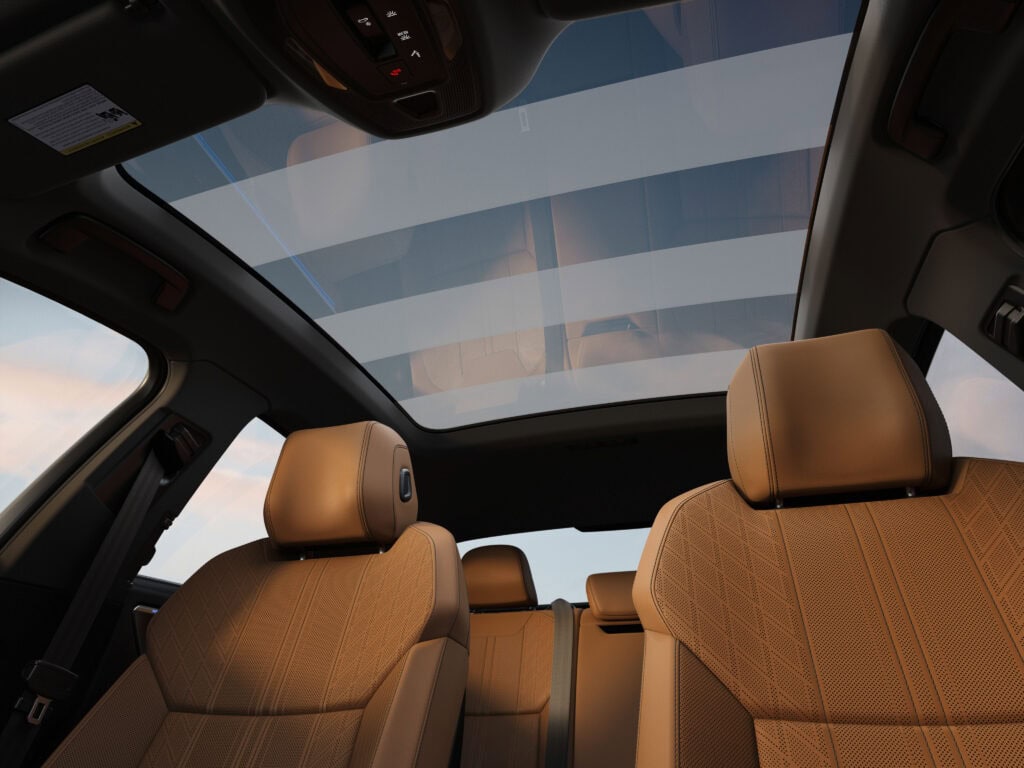 Viewing the panoramic moonroof of the 2026 Audi A6