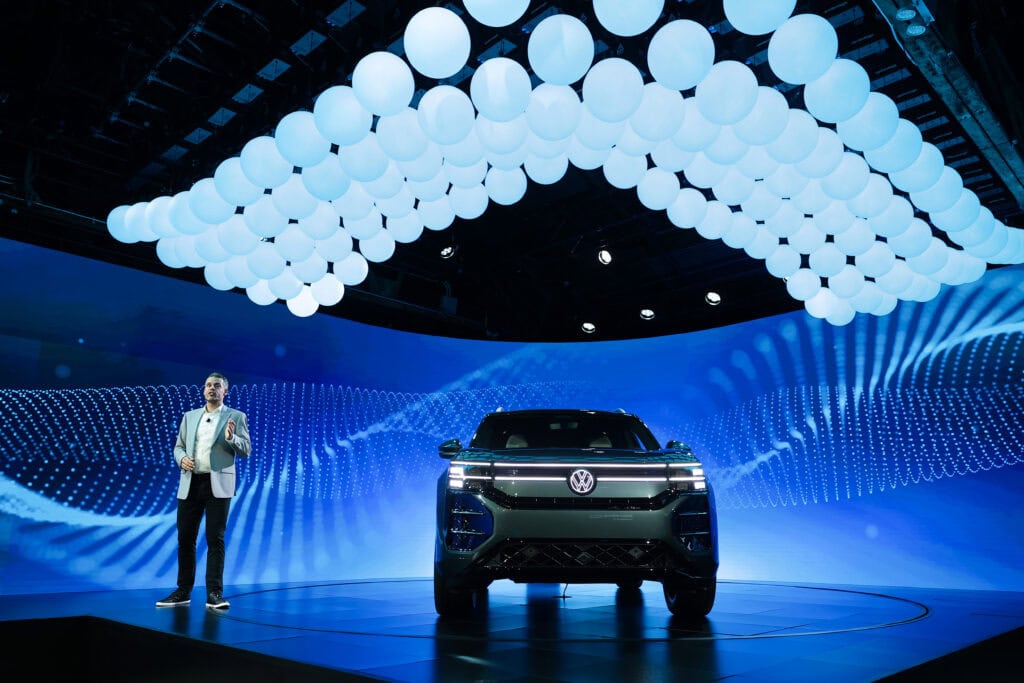 2027 Volkswagen Atlas at the reveal party in New York City