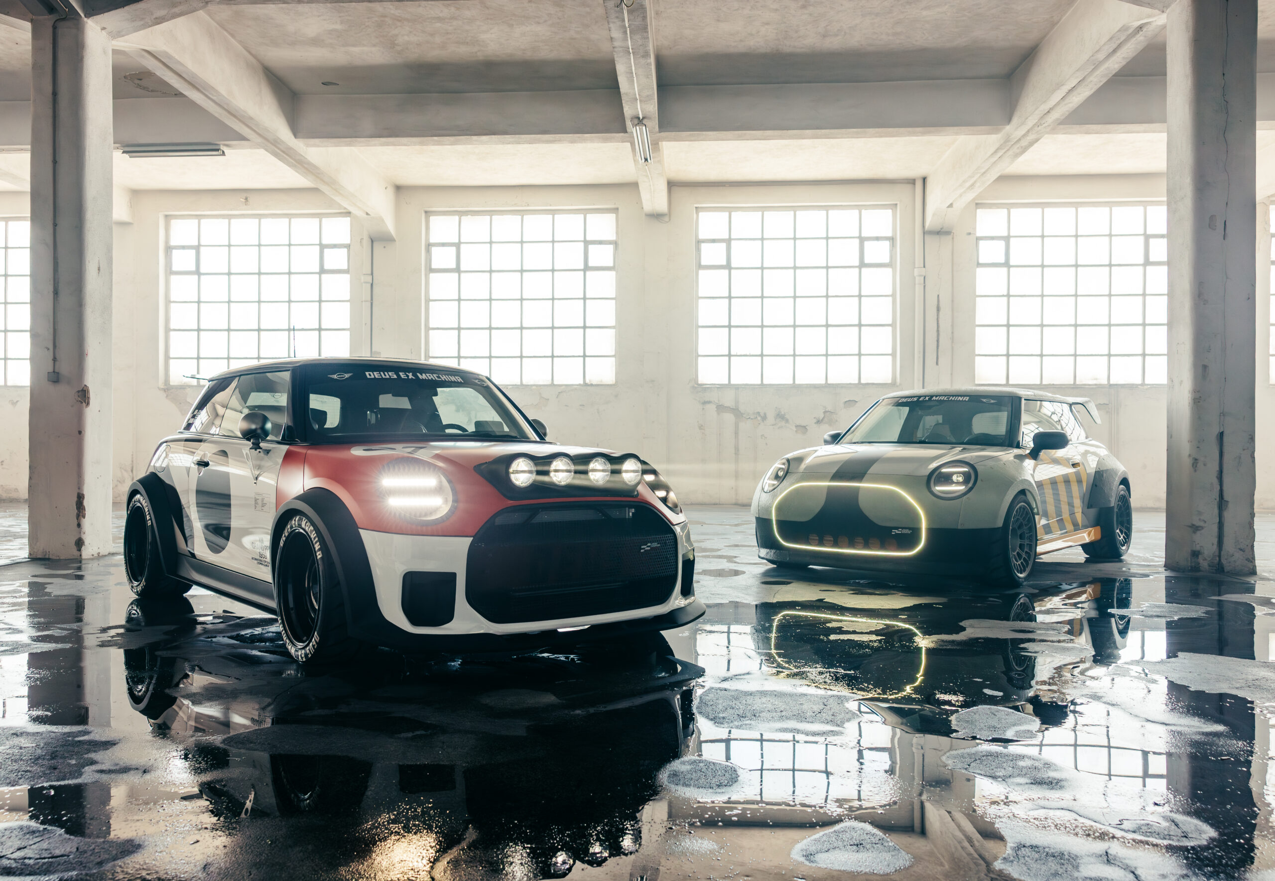 MINI presents, in collaboration with lifestyle brand, Deus ex Machina, two exclusive one-off John Cooper Works cars