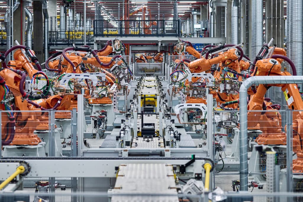BMW Neue Klasse vehicle factory beginning production.