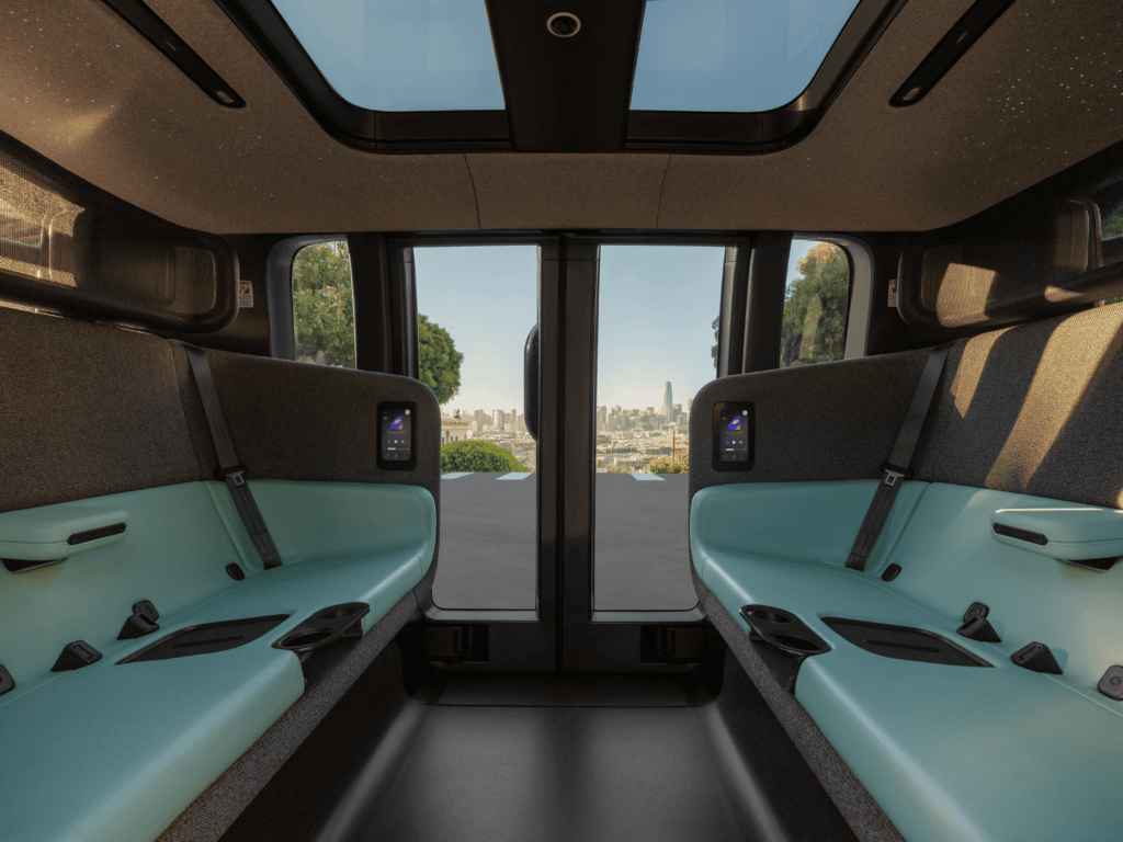 Interior pod of the Zoox robotaxi