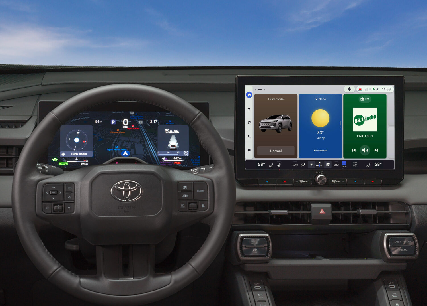 Toyota Audio Multimedia Home Screen