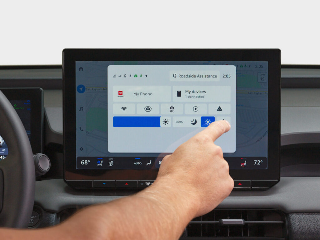 Toyota audio multimedia quick control menu