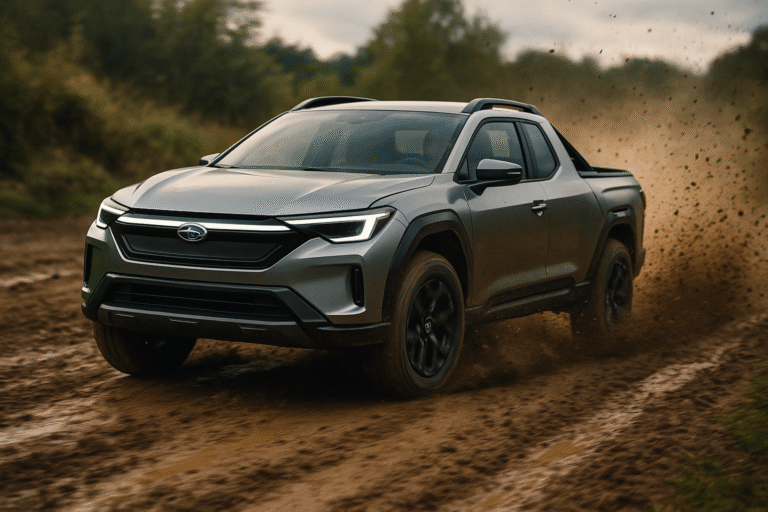 Subaru Brat in the Mud Artist Rendering