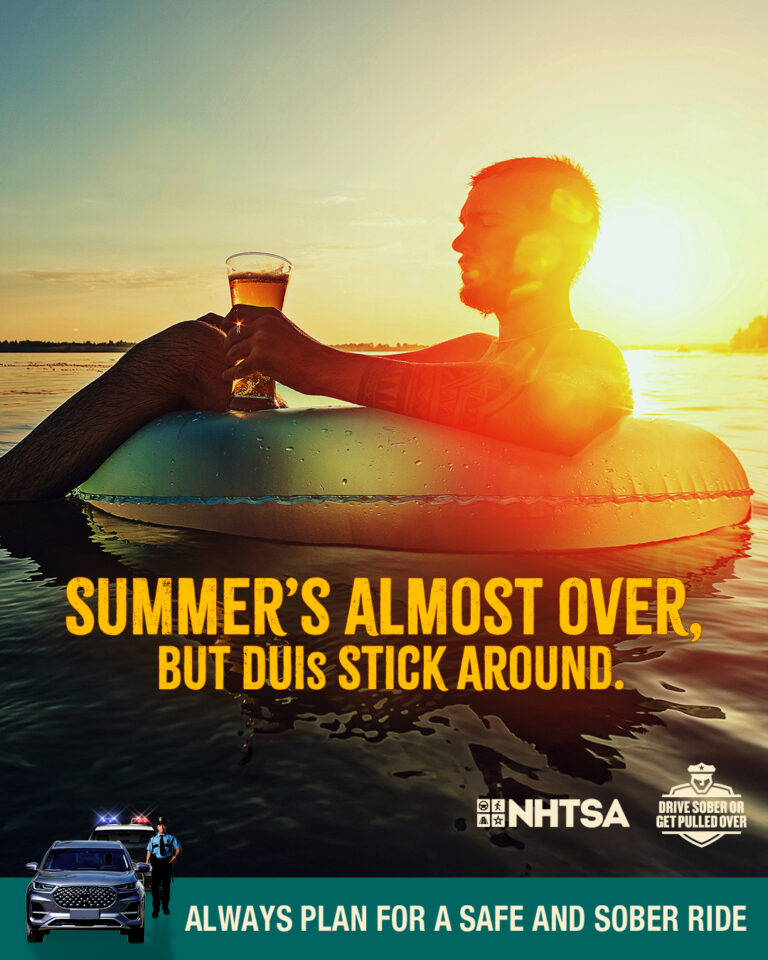 NHTSA drunk enforce drive labor day stick around graphic